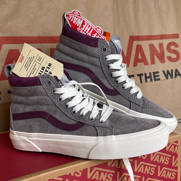 Vans Sk8-Hi MTE Forest Gray/Prune sneakers WMNS - Picture 6 of 16